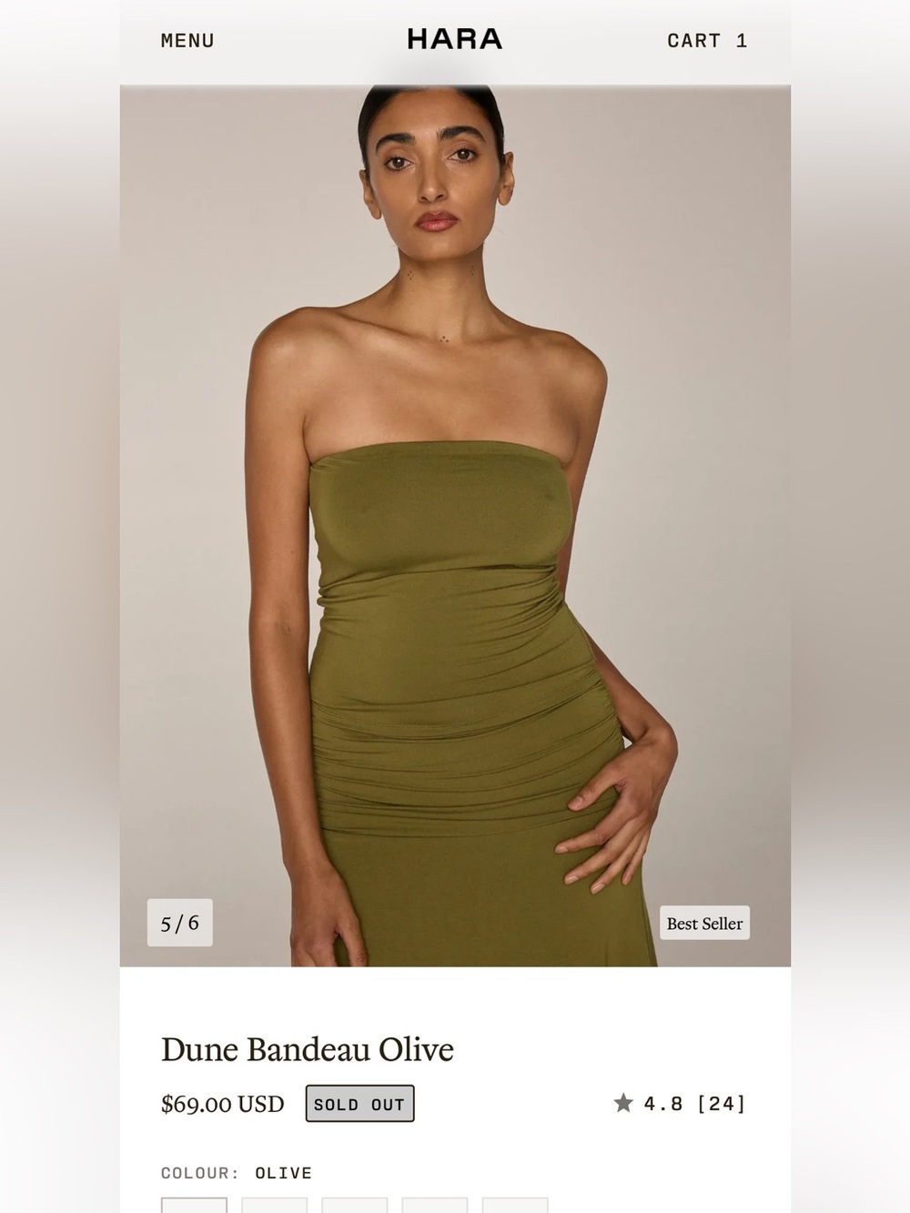 HARA Dune Bandeau Olive M
